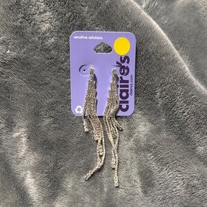 Claire's Shimmering Silver Tassel Earrings